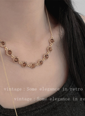 秋冬新款2024抽拉式晚礼服毛衣链大气高档高级感气质项链女款百搭