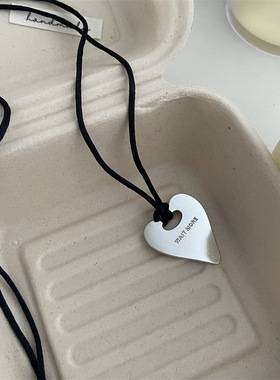 韩版时髦小众设计梳子吊坠项链时尚轻奢皮绳可调整长款毛衣链配饰