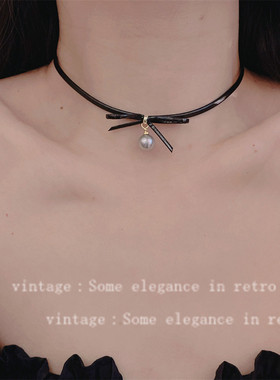 亚文化复古哥特y2k个性设计秋冬毛线多层choker锁骨链女颈链