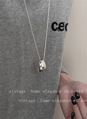 冷淡风轻奢小众几何水滴吊坠长款时尚卫衣毛衣链配饰项链