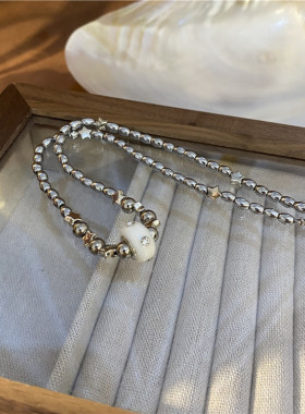 新中式中性冷淡风高级设计感小众ins女个性锁骨项链配饰