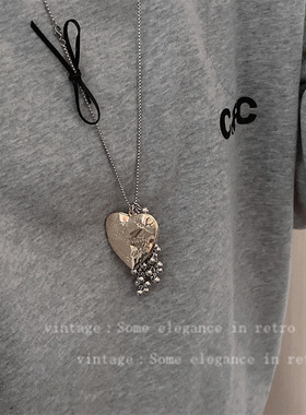 爱心葡萄串流苏长款韩国ins风个性女毛衣链卫衣链配饰