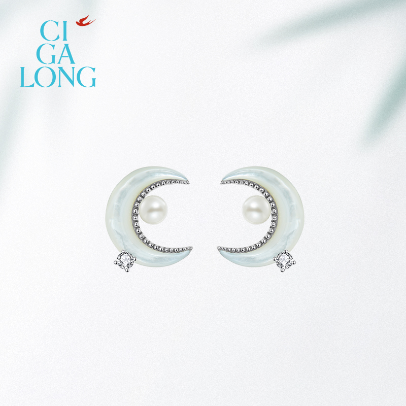 徐帆李兰迪同款CIGALONG龙梓嘉静月珍珠套链风花雪月新中式珠宝 - 图1