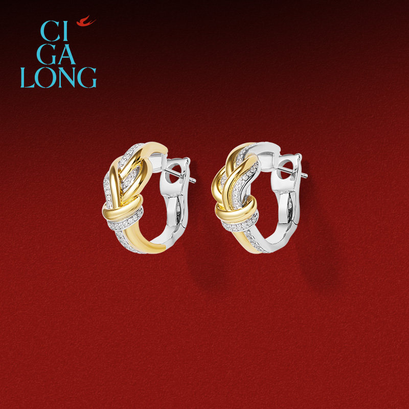 CIGALONG Long Zijia knot earrings