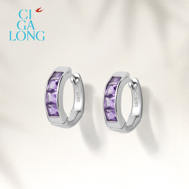 [新品]CIGALONG龙梓嘉赏竹紫水晶戒指耳钉原创新中式珠宝新年礼物,淘宝优惠券,粉丝福利购,淘宝优惠卷