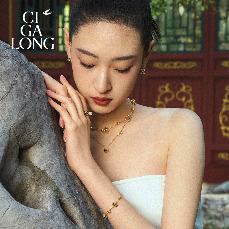 CIGALONG龙梓嘉宫灯竹影戒指耳钉橄榄石新中式珠宝,淘宝优惠券,粉丝福利购,淘宝优惠卷