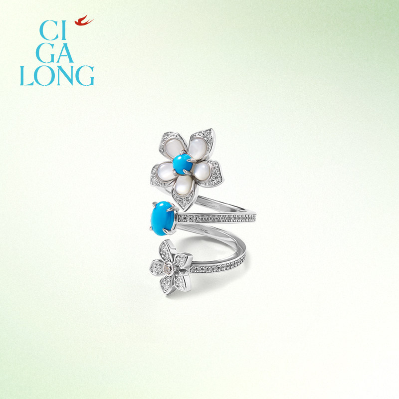 CIGALONG Windmill Jasmine Pearl Multi-Hoop Ring