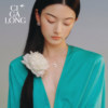 CIGALONG ice blue camellia ring