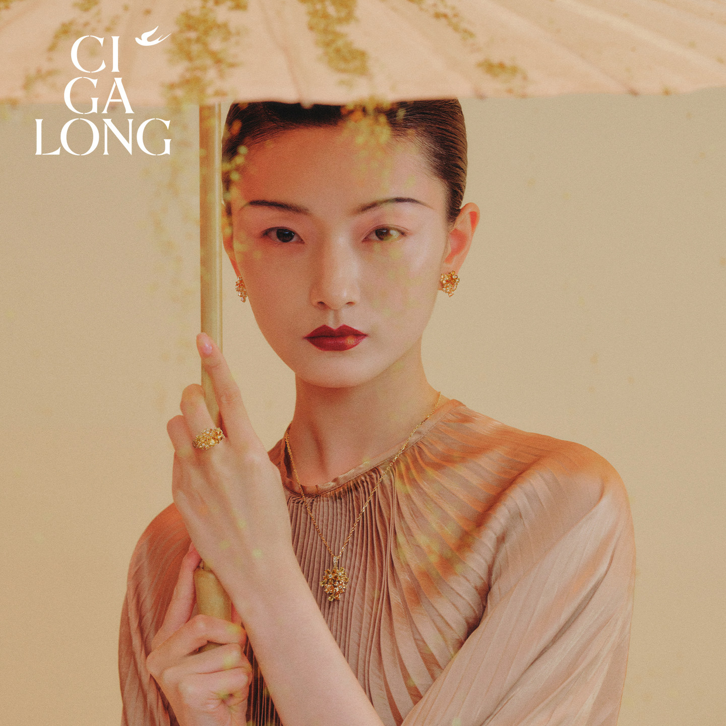 CIGALONG ice crystal osmanthus necklace
