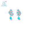 CIGALONG scattered green pine earrings