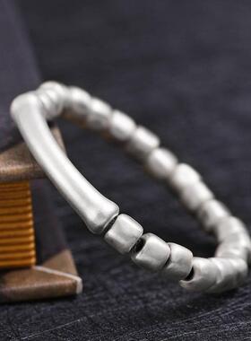 罗泰老银匠串珠手链男士潮小众设计韩版个性简约刻字