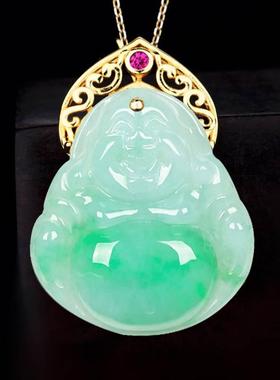 纯银吊坠空托镶嵌翡翠白玉石佛公观音配件扣银托项坠空托女式