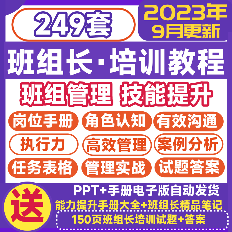 班组长技能提升培训教程工厂生产现场五星班组管理精益PPT资料23 - 图0