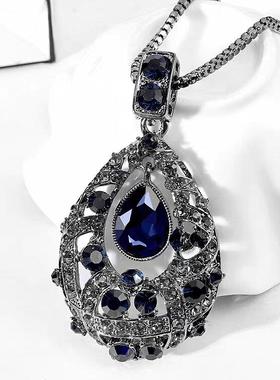 新款倾城水滴之恋毛衣链