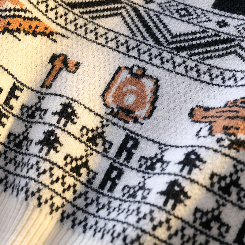 唐狮集团DESSO男装秋冬男拼色字母印花圆领毛衣宽松打底针织衫,淘宝优惠券,粉丝福利购,淘宝优惠卷