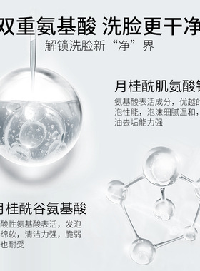 碧素堂双重氨基酸洗面奶500g补水保湿温和清洁不紧绷控油洁面乳