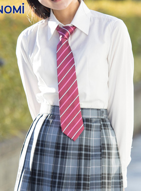 日系学院风校服配饰条纹领带