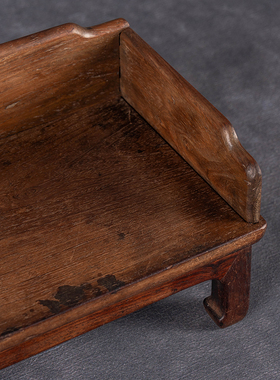 黄花梨三围屏独板罗汉床摆件