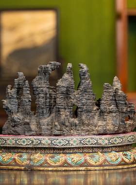 英石文房赏石靠山石摆件