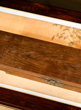 清早期黄花梨轿箱文玩古董摆件