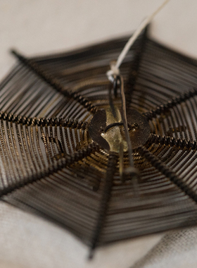 民国银丝编知足别针收藏