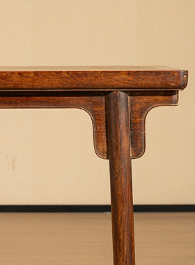 红木夹头榫刀牙板平头案