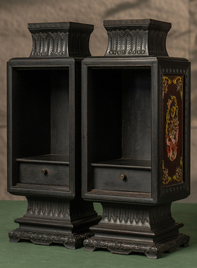 紫檀镶漆地百宝嵌文房盒