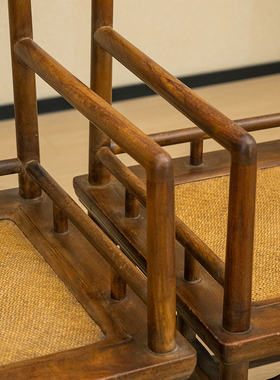 清代黄花梨玫瑰椅（一对）