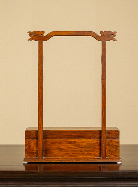 黄花梨宝剑架文玩古董摆件