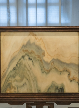 清代红木插屏古董书房装饰摆件