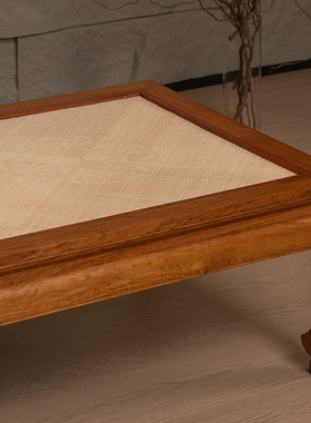 黄花梨彭牙鼓腿踩球足凉榻