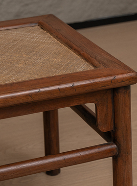 黄花梨刀牙板直枨方凳（一对）
