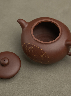 紫砂壶纯手工制作曲峰作品