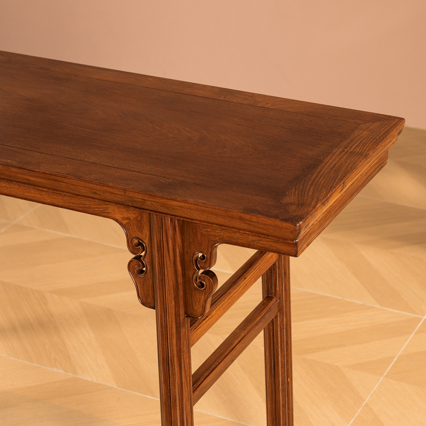 Huanghuali chuck tenon Ruyi moiré flat-top case