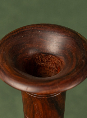 海南黄花梨弦纹花插摆件