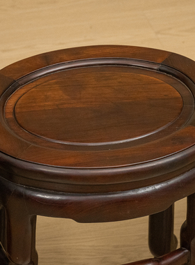 红木四足鸭蛋凳成堂（一堂四只）