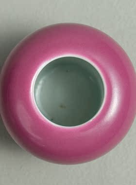 清代胭脂红釉苹果尊瓷器艺术品