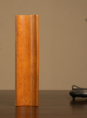 竹刻诗文臂搁文房雅器