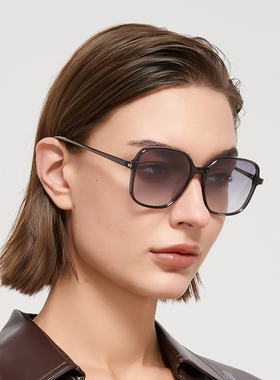 Hickmann简约方框太阳镜方圆脸显脸小墨镜女开车遮阳眼镜