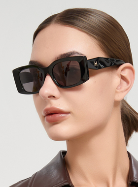 Hickmann摩登复古潮酷太阳镜前卫高级感潮流墨镜女