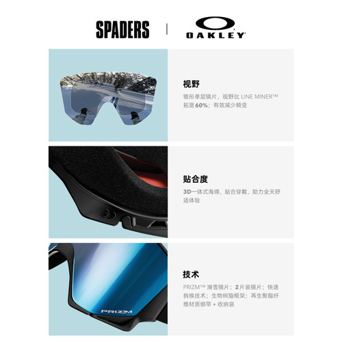 OAKLEY 25/26新款FLOW SCAPE滑雪眼镜双镜片护目镜户外装备防雾 - 图2
