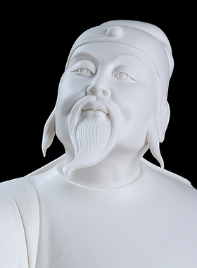 素茗新中式陶瓷李白人物雕塑摆件