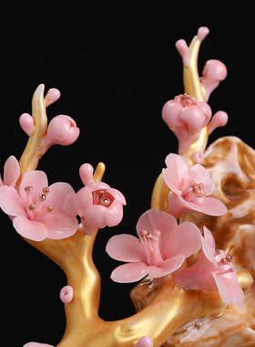 新中式陶瓷梅花摆件乔迁礼物