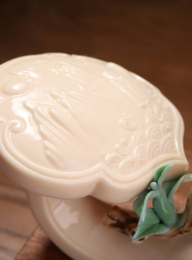 德化非遗手捏国花牡丹富贵如意