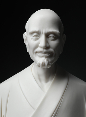 素茗《弘一法师》中国白瓷艺术品
