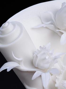 素茗中国白《满堂富贵》客厅摆件