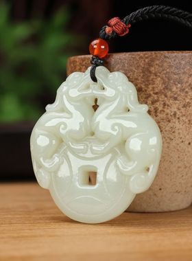 玉阅珠宝男女和田玉天然吊坠