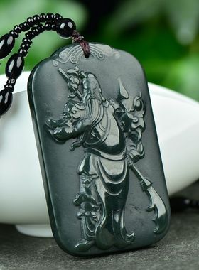 玉阅珠宝男和田玉武才神玉牌
