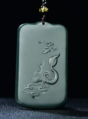 天然和田玉关公玉吊坠