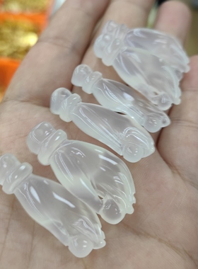 白玛瑙佛手吊坠男女款简约